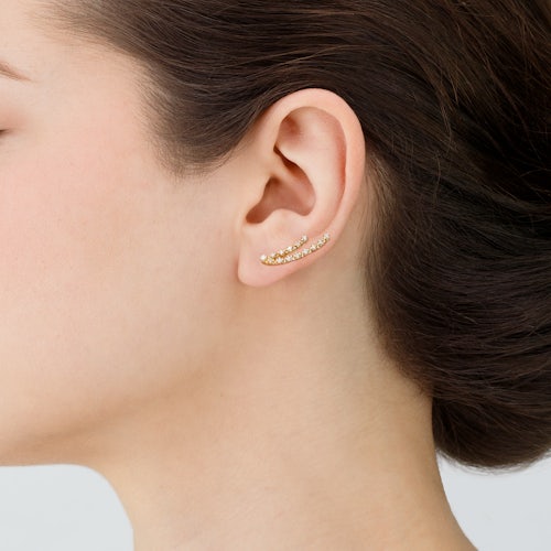 Kolczyki Savicki: złote, cyrkonie